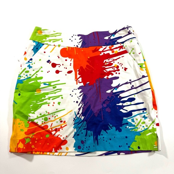 Loudmouth Womens Golf Skort Drop Cloth Print - Picture 1 of 5